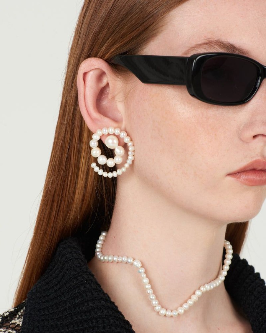 Woemn éliou Pearls | Spiral Earrings