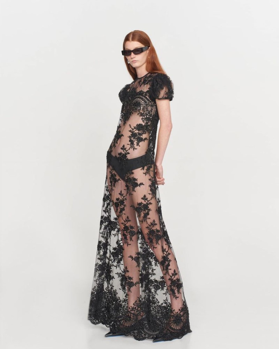 Woemn éliou Dresses | Fiola Beaded Lace Gown