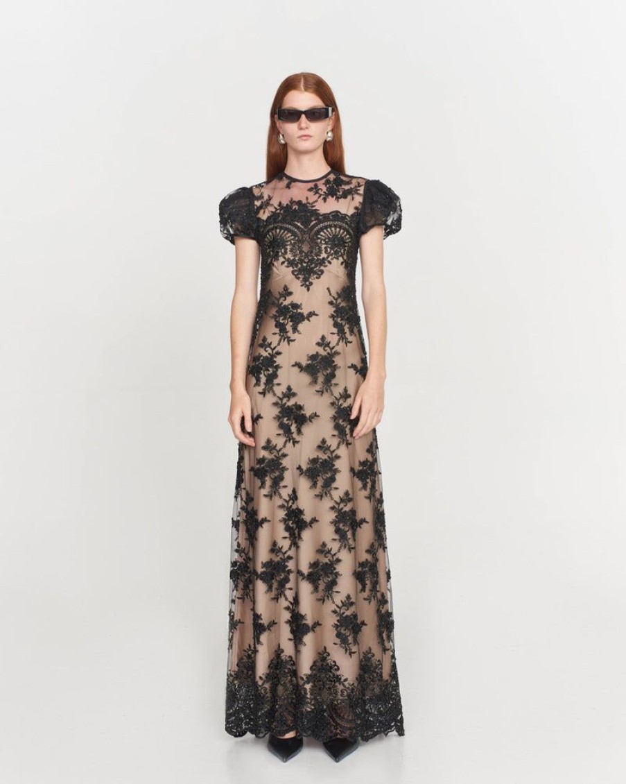 Woemn éliou Dresses | Fiola Beaded Lace Gown