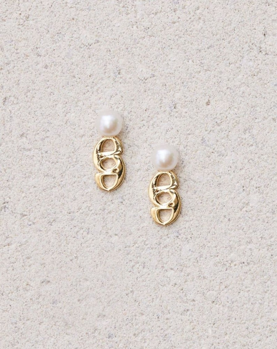 Men éliou Pearls | Emblem Earrings